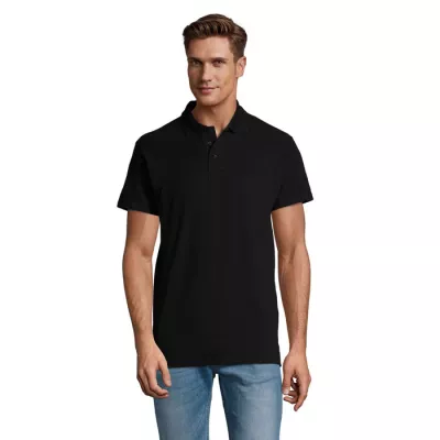 Koszulka polo męska piqué 210 g/m² Sol's SPRING II - Czarny (S11362-BK)