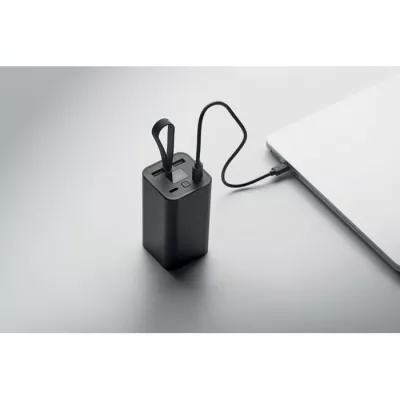 Powerbank aluminiowy 20 000 mAh PD 65W VOIMA - Czarny (MO2943-03)