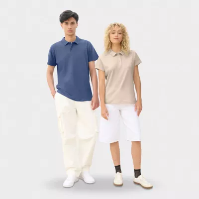 Koszulka polo unisex z czesanej bawełny Sol's PULSE - Denim (S04502-DM)