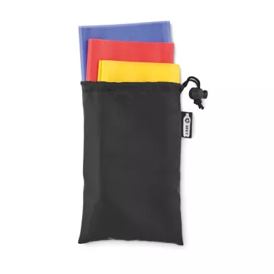 Zestaw 3 gum fitness z TPE w etui TOP FIT - Czarny (MO6461-03)