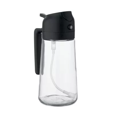 Dozownik i spryskiwacz do oliwy szklany 450 ml DIP - Czarny (MO2849-03)