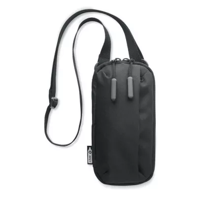Torebka na smartfon z RPET 300D VALLEY WALLET - Czarny (MO2052-03)
