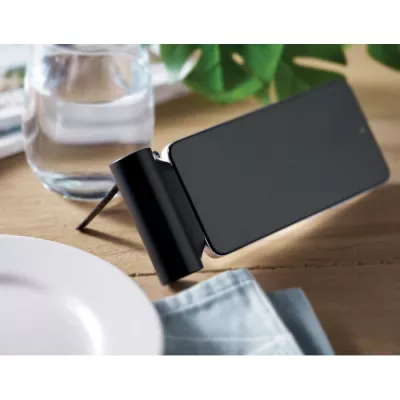Powerbank z podstawką 5000 mAh PD 20W POWERKAU - Czarny (MO2967-03)