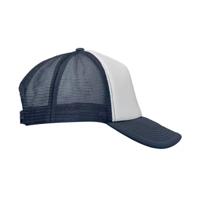 Czapka trucker 5-panelowa 150 g/m² BUBBLE - Biały/Ciemnoniebieski (MO2269-54)