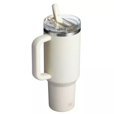 Stanley Quencher® ProTour 1180 ml termoizolowany kubek ze słomką, wykonany z recyklingowanej stali nierdzewnej  - Kramowy (10097910)