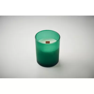 Świeca zapachowa wanilia w szkle 80 g KIVAS WOOD - Zielony (MO2708-09)