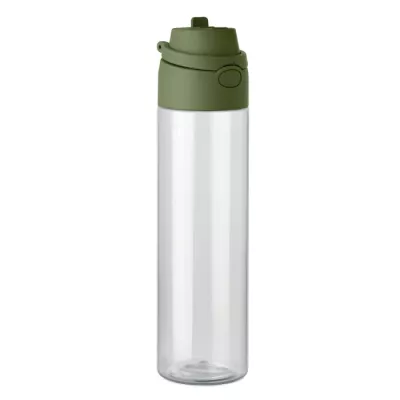 Butelka z RPET ze słomką 2 w 1 700 ml TOIEN KLAR - Ciemnozielony (MO2990-60)