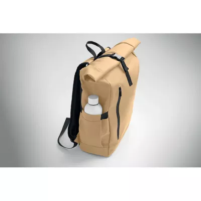 Plecak rolltop na laptop RPET 600D BANGKOK ROLL - Khaki (MO2643-39)
