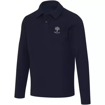 Apollo koszulka polo z długim rękawem, uniseks - Granatowy (39550-NAVY)