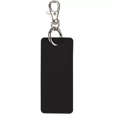 Resi Plus brelok z prostokątną zawieszką z recyklingowanego materiału z certyfikatem GRS - Czarny (13014190)