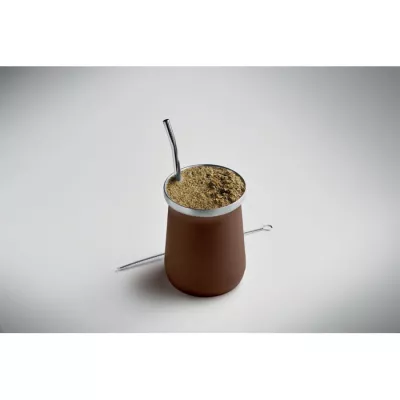 Kubek do yerba mate z bombillą 240 ml MIYERBA - Brazowy (MO2776-01)