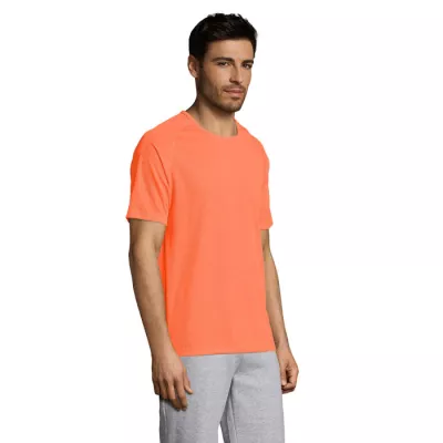 Koszulka sportowa męska raglan 140 g/m² Sol's SPORTY - Neonowy Pomarańczowy (S11939-NO)
