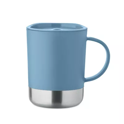 Kubek z PP z przesuwaną pokrywką 300 ml BEAKER - Petrol (MO2772-20)
