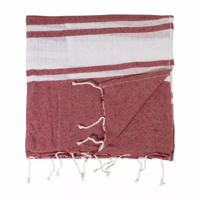 Tortuga ręcznik plażowy z recyklingowanej bawełny i torba ze ściągaczem - czerwony (AP800605-05)