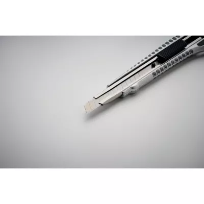 Nóż wysuwany z aluminium z 13 ostrzami TRACTA - Srebrny (MO2138-14)