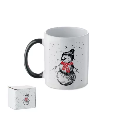 Kubek ceramiczny świąteczny 300 ml FESTIMUG - Czarny/Czerwony (CX1571-83)