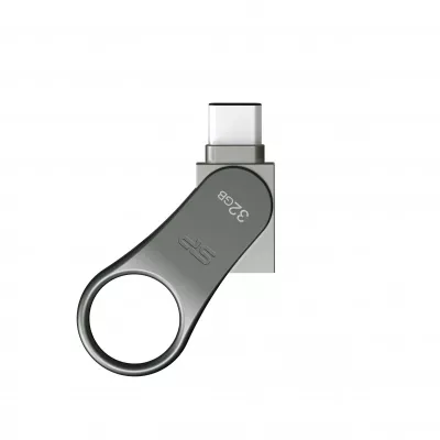 Pendrive z wejściem USB typu C Mobile C80, 64GB 3.2 Silicon Power - szary (EG 815007 32GB)