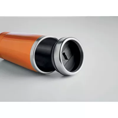Kubek podróżny stalowy dwuścienny 400 ml RODEO COLOUR - Pomaranczowy (MO9618-10)