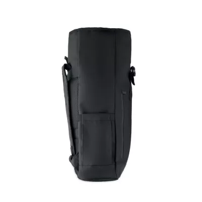 Plecak rolltop na laptop RPET 600D BANGKOK ROLL - Czarny (MO2643-03)