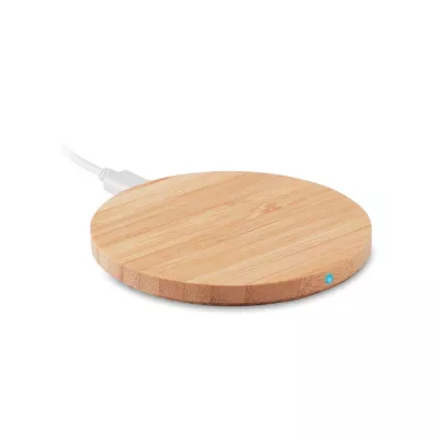 Ładowarka bezprzewodowa bambusowa 15W RUNDO LUX - Drewna (MO6924-40)