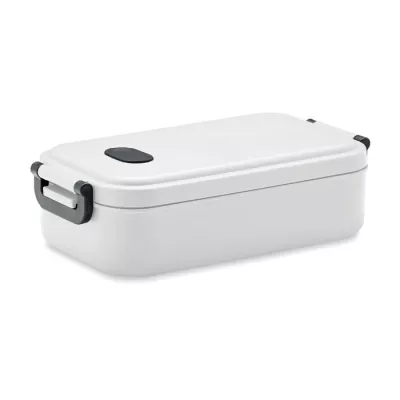 Lunchbox z PP z zaworem i klamrami 800 ml INDUS - Bialy (MO6855-06)