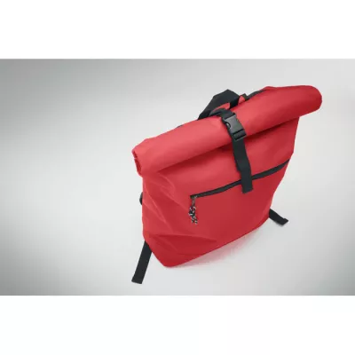 Plecak rolltop na laptop 15" z poliestru 600D IREA - Czerwony (MO2170-05)
