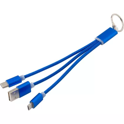 Kabel do ładowania, brelok do kluczy - granatowy (V0345-04)