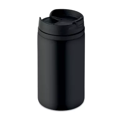 Kubek stalowy dwuścienny 250 ml FALUN - Czarny (MO9246-03)