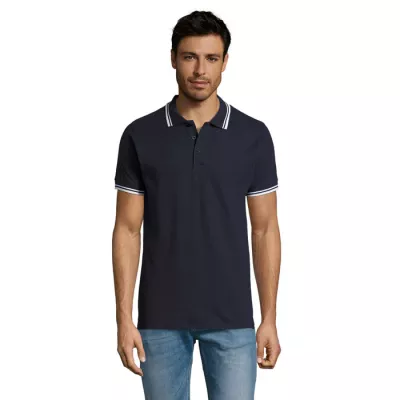 Koszulka polo męska bawełniana 200 g/m² Sol's PASADENA - Francuski Granatowy/biały (S00577-FW)