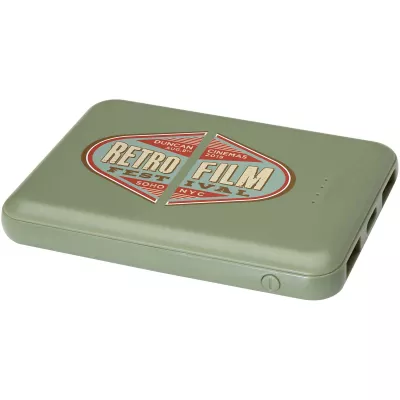 Asama powerbank o pojemności 5000 mAh Type-C z tworzyw sztucznych pochodzących z recyklingu - Zielony melanż (12438362)