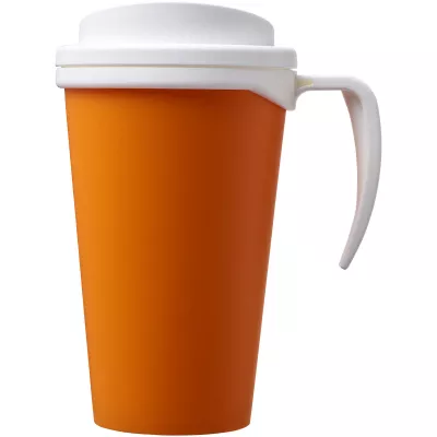 Kubek termiczny z serii Americano® Grande o pojemności 350 ml - Biały-Pomarańczowy (21000411)