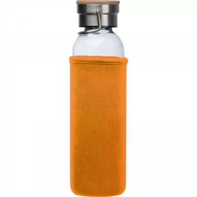 Butelka szklana z pokrowcem 600 ml RAMONA - pomarańczowy (6318110)