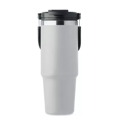 Kubek termiczny ze słomką ze stali 850 ml SUMA HAND - Bialy (MO2561-06)