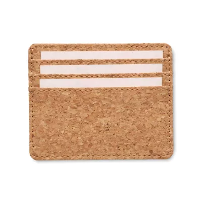 Etui na karty z korka z RFID WALLK - Bezowy (MO2625-13)