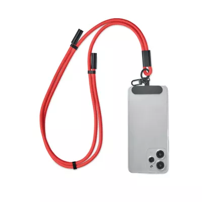 Smycz do telefonu z kablem 60W USB-C COCHARGE - Czerwony (MO2618-05)
