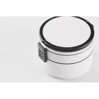 Lunchbox okrągły dwupoziomowy z PP 950 ml ENSALA - Bialy (MO2902-06)