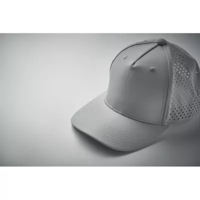 Czapka z daszkiem sportowa 5-panelowa 130 g/m² CAPO - Szary (MO2543-07)