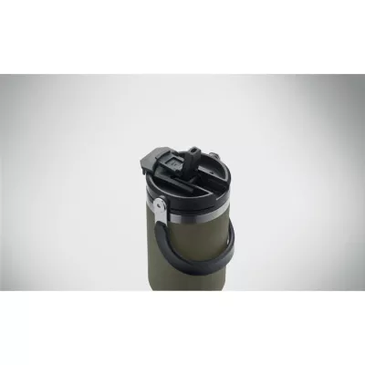 Kubek termiczny ze słomką ze stali 850 ml SUMA HAND - Ciemnozielony (MO2561-60)