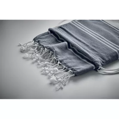Ręcznik hammam z workiem 90x160 cm 180 g/m² HAMMA - Niebieski (MO2584-04)