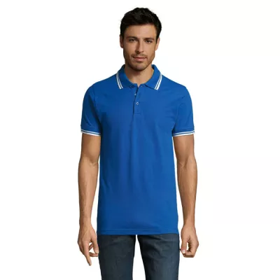 Koszulka polo męska bawełniana 200 g/m² Sol's PASADENA - Królewski Niebieski/biały (S00577-RW)