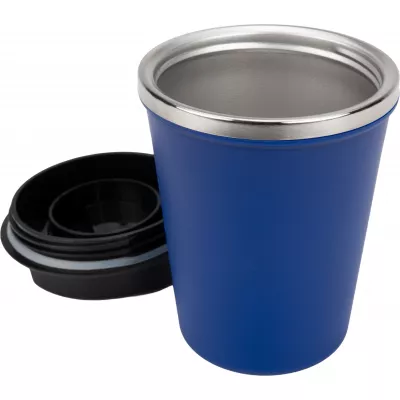 Kubek termiczny 350 ml z powłoką z recyklingu METODY - granatowy (8496244)