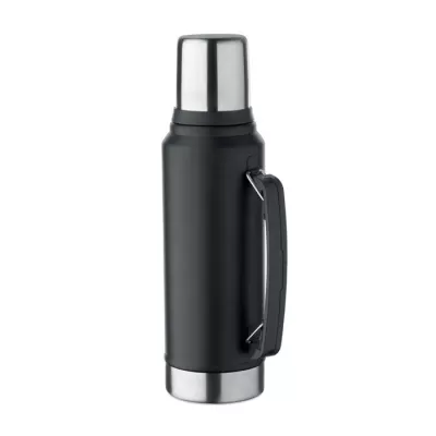 Termos stalowy z kubkiem 1000 ml NYIMA - Czarny (MO2710-03)