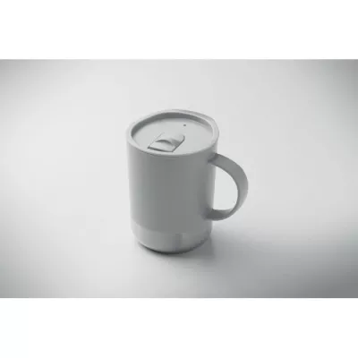 Kubek z PP z przesuwaną pokrywką 300 ml BEAKER - Szary (MO2772-07)