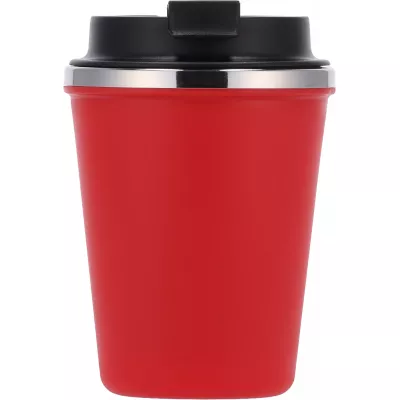 Kubek termiczny 350 ml z powłoką z recyklingu METODY - czerwony (8496205)