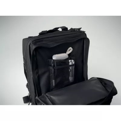 Plecak turystyczny z RPET 600D 50 l CARRYCONFI - Czarny (MO2970-03)