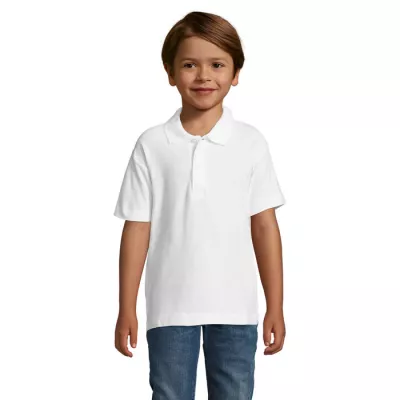 Polo dziecięce piqué 170 g/m² Sol's SUMMER II KIDS - Bialy (S11344-WH)