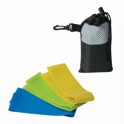 Pasy treningowe - jasnozielony, niebieski, żółty (56-0605033)