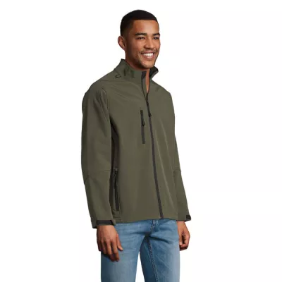 Softshell męski 3-warstwowy 340 g/m² Sol's RELAX - Army (S46600-AR)