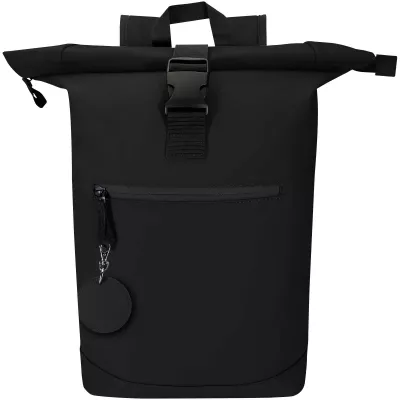 Resi Plus brelok z okrągłą zawieszką z recyklingowanego materiału z certyfikatem GRS  - Czarny (13014090)