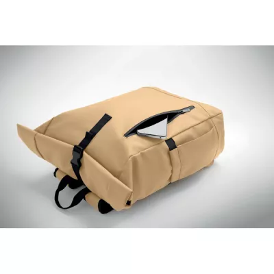 Plecak rolltop na laptop RPET 600D BANGKOK ROLL - Khaki (MO2643-39)